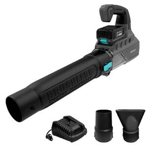 Ventilatore potente. Batteria da 21 V. Motore brushless senza spazzole. Tecnologia Xmotor. Velocità fino a 200 km/h. Volume fino a 740 m³/h. Funzione turbo