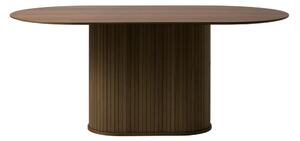 Tavolo da pranzo marrone con piano in rovere 95x180 cm Nola - Unique Furniture
