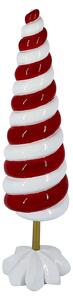 Mini Albero di Natale in Resina bianco rosso cm Ø11,5xh42,3
