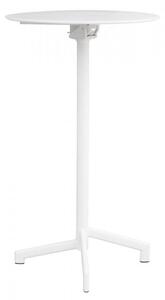 Tavolo Alto Vega Ø60x102 h cm in Acciaio Bianco
