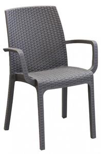 Sedia indiana 57x59x86 h cm in Wicker Taupe