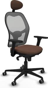 Sedia da ufficio con poggiatesta Piqueras y Crespo 3D036G1 Grigio Marrone scuro