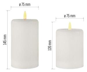 Set 2x candele LED, alimentazione 4xAA, con telecomando