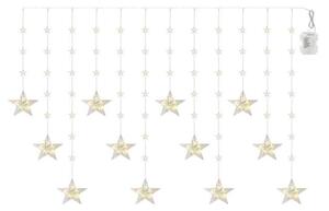 Catena luminosa LED per esterni, 120 LED, 3xAA, 1,7 m, IP44, bianco caldo
