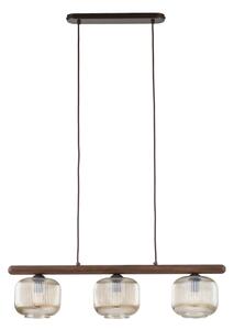 Lampadario a cavo SALVIA 3xE14/10W/230V marrone/marrone fumé