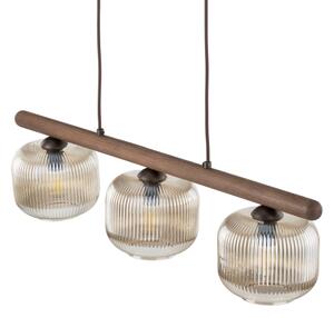 Lampadario a cavo SALVIA 3xE14/10W/230V marrone/marrone fumé