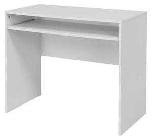 Scrivania 90x45x74 con Piano Estraibile in MDF Bianco