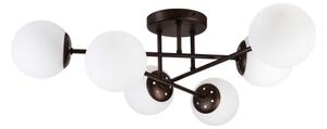 Lampadario a plafone MALENA 6xE14/5W/230V marrone/bianco