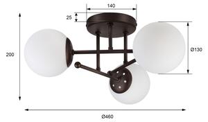 Lampadario a plafone MALENA 3xE14/5W/230V marrone/bianco