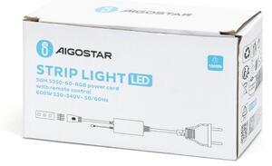 Aigostar - Cavo di alimentazione per striscia LED RGB 1000W/230V con telecomando