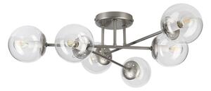 Lampadario a plafone MALENA 6xE14/5W/230V cromo opaco/trasparente