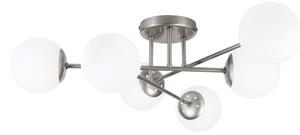 Lampadario a soffitto MALENA 6xE14/5W/230V cromo opaco/bianco