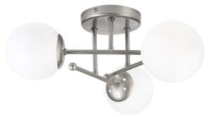 Lampadario a plafone MALENA 3xE14/5W/230V cromo opaco/bianco