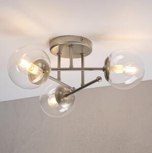 Lampadario da soffitto MALENA 3xE14/5W/230V cromo satinato/trasparente