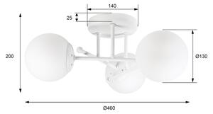 Lampadario a plafone MALENA 3xE14/5W/230V bianco