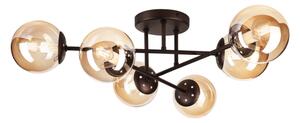 Lampadario da soffitto MALENA 6xE14/5W/230V marrone/beige fumé