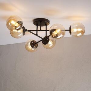 Lampadario da soffitto MALENA 6xE14/5W/230V marrone/beige fumé