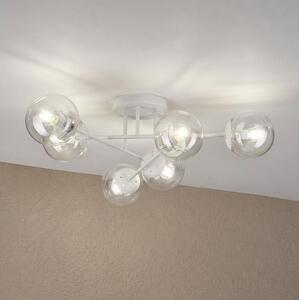 Lampadario a plafone MALENA 6xE14/5W/230V bianco/trasparente