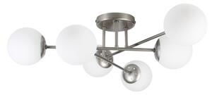 Lampadario a soffitto MALENA 6xE14/5W/230V cromo opaco/bianco