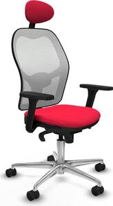 Sedia da ufficio con poggiatesta Piqueras y Crespo 3D086N1 Rosso