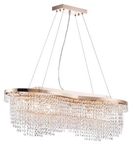 Lampadario Diamant Crystal in Metallo Toils Oro