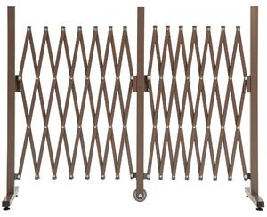 Recinzione per Giardino Estensibile Autoportante 52-405 cm in Acciaio e Alluminio Marrone scuro