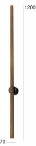 Brilagi - Lampada da parete LED WOODY LINE 12W 230V 120 cm rovere/noce