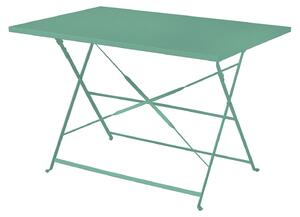 Tavolo Pieghevole da Giardino 110x70x72 cm Bistrò in Ferro Verde
