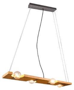 Lampada a Sospensione da Interno Attacco E27 in Legno naturale Naturale