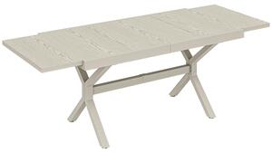 Tavolo da Giardino Allungabile 154-214x85x73 cm per 8-10 Persone in Alluminio e Acciaio Grigio