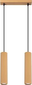 Sollux SL.1555 - Lampadario a sospensione con filo KARBON 2xGU10/10W/230V oro