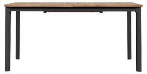 Tavolo da Giardino Allungabile 150-210x90x74 cm in Alluminio Antracite Piano in Teak