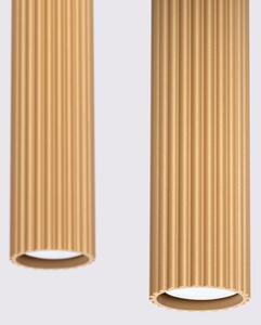 Sollux SL.1555 - Lampadario a sospensione con filo KARBON 2xGU10/10W/230V oro