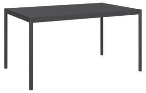 Tavolo da Giardino a Doghe 145x90x74 cm per 6 Persone in Acciaio e Alluminio Grigio Scuro