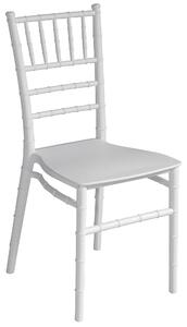 Sedia Impilabile da Giardino 41x49x90 cm in Polipropilene Bianca