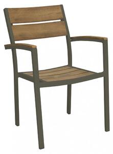 Poltrona Cayman 56x58x85 h cm in Alluminio Taupe