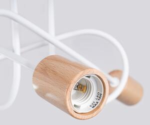 Sollux SL.1474 - Lampadario a plafone EMBER 3xE27/15W/230V bianco/beige/faggio