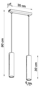 Sollux SL.1480 - Lampadario a sospensione con filo LAGOS 2xGU10/10W/230V color crema