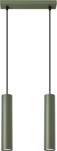 Sollux SL.1485 - Lampadario a sospensione con filo LAGOS 2xGU10/10W/230V verde