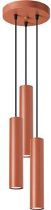 Sollux SL.1492 - Lampadario a sospensione con filo LAGOS 3xGU10/10W/230V rosso