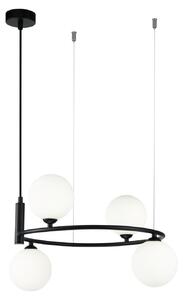Lampada pendente Modern in Metallo Ring Nero