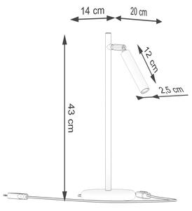 Sollux SL.1470 - Lampada da tavolo PASTELO 1xG9/8W/230V oro