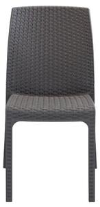Sedia da Giardino Virginia 47x59x86 h cm in Wicker Taupe
