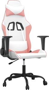 VidaXL Sedia da gioco in ecopelle bianca e rosa