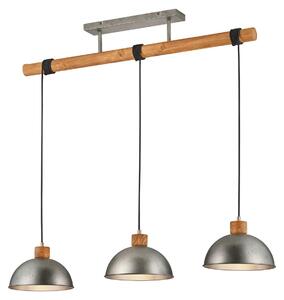 Lampada a Sospensione da Interno E27 in Metallo Nickel Anticato