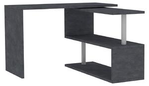 Scrivania con Gamba ad S Girevole 120/65x50x75 cm Volta Ardesia