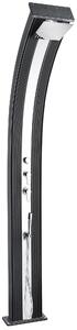 Doccia Solare Ibrida da Giardino 40L Miscelatore e Doccetta Lavapiedi Antracite/Inox