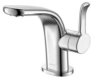 Miscelatore per lavabo con tappo a click-clack, modello CENTO, finitura cromata