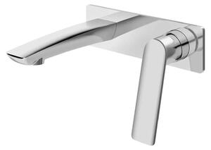 Miscelatore monocomando per lavabo con tappo a click-clack, modello DESSO, finitura cromata