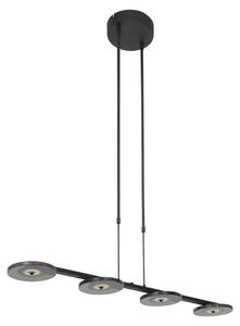 Lampada a sospensione - nero - Turound - vetro metallo - lampada di design - LED - 3512ZW - Steinhauer Exclusive